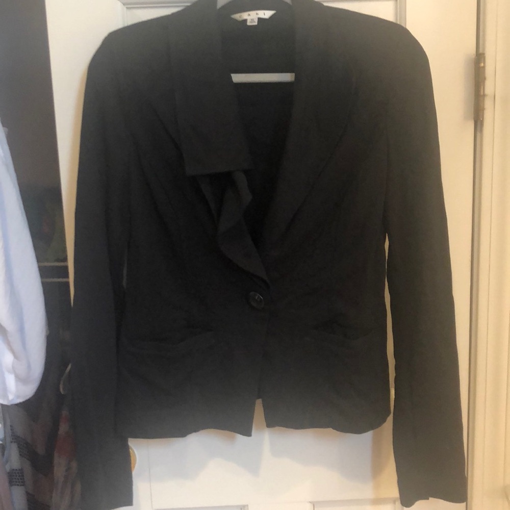 CAbi black ponte jacket- Medium